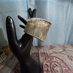 Gold toned cuff bracelet